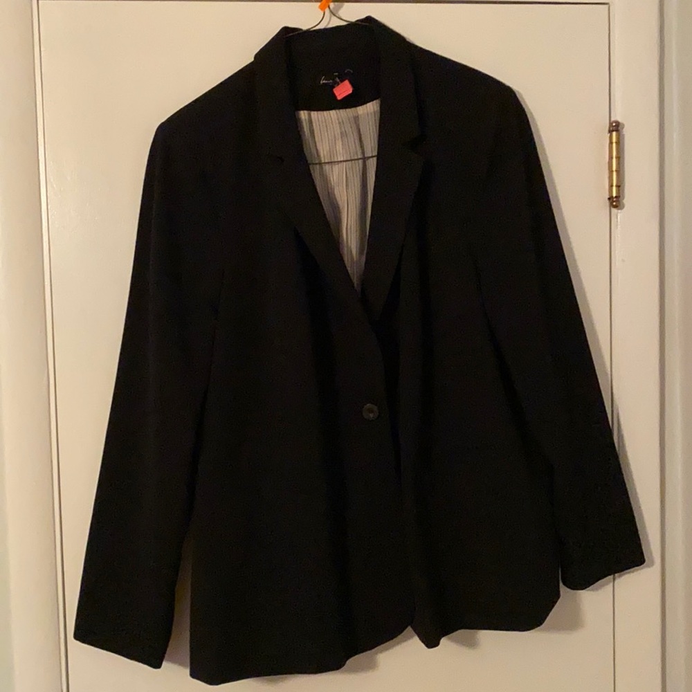 Lane Bryant lined blazer suit jacket with one button on front